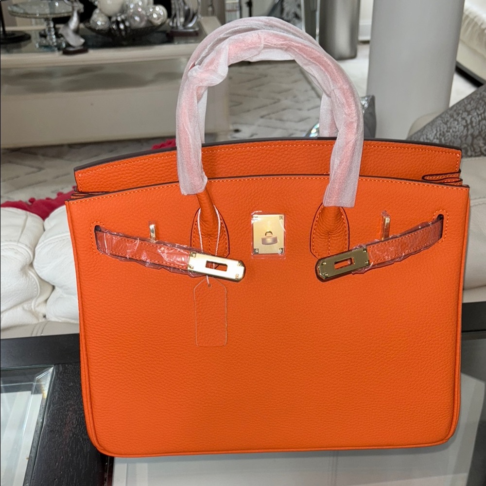 Orange Genuine Leather wirkin - Picture 6 of 7